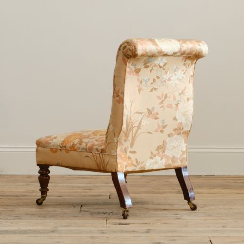 19TH CENTURY JAS SHOOLBRED SLIPPER CHAIR - ADDITIONAL PHOTO 4