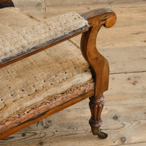 MID 19TH CENTURY ROSEWOOD OPEN ARMCHAIR C1840 - ADDITIONAL PHOTO 7