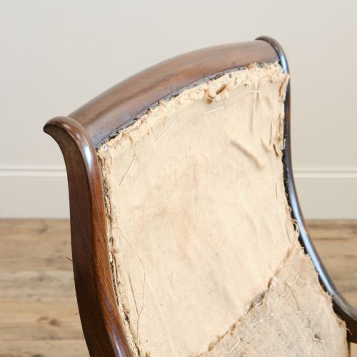 MID 19TH CENTURY ROSEWOOD OPEN ARMCHAIR C1840 - ADDITIONAL PHOTO 9