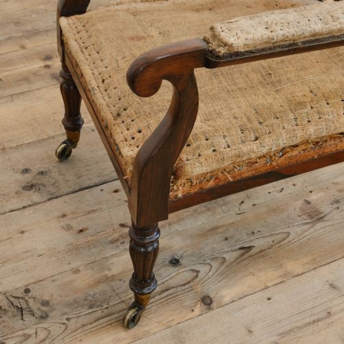 MID 19TH CENTURY ROSEWOOD OPEN ARMCHAIR C1840 - ADDITIONAL PHOTO 10