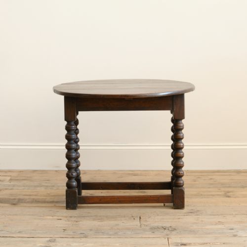 ANTIQUE OVAL BOBBIN DROP LEAF TABLE - ADDITIONAL PHOTO 4