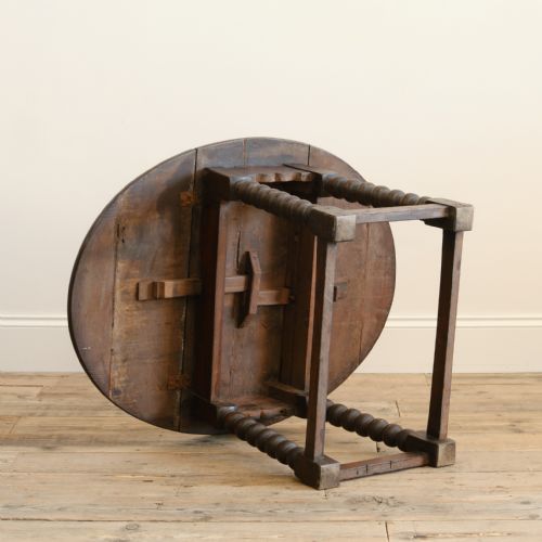 ANTIQUE OVAL BOBBIN DROP LEAF TABLE - ADDITIONAL PHOTO 6