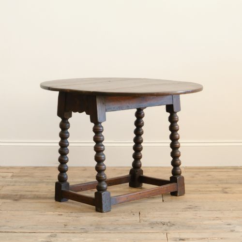 ANTIQUE OVAL BOBBIN DROP LEAF TABLE - ADDITIONAL PHOTO 12