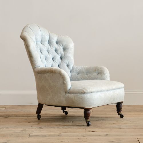 19TH CENTURY IRON BACK ARMCHAIR - ADDITIONAL PHOTO 1