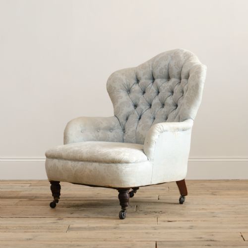 19TH CENTURY IRON BACK ARMCHAIR - ADDITIONAL PHOTO 4