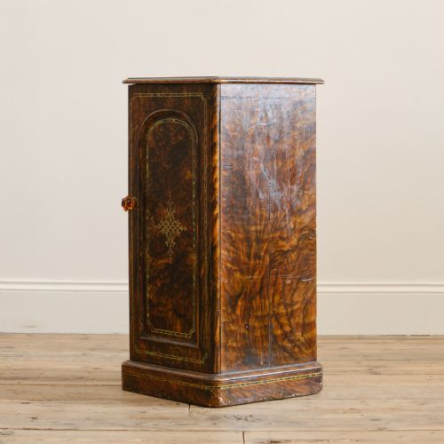 19TH CENTURY GRAINED BEDSIDE CUPBOARD - ADDITIONAL PHOTO 2