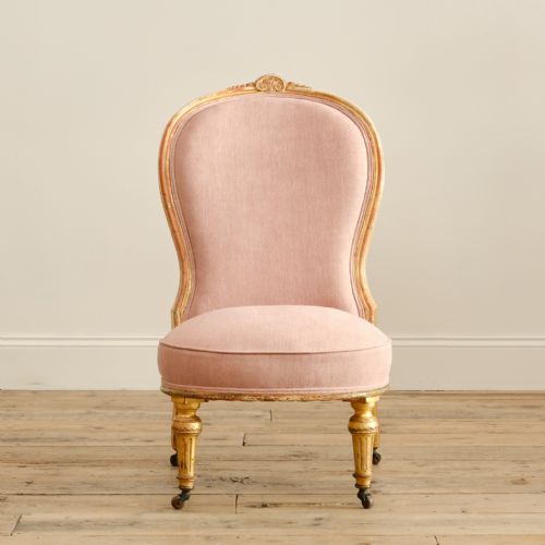 19TH CENTURY GILTWOOD SLIPPER CHAIR ATTRIBUTED TO LAMB OF MANCHESTER - ADDITIONAL PHOTO 1