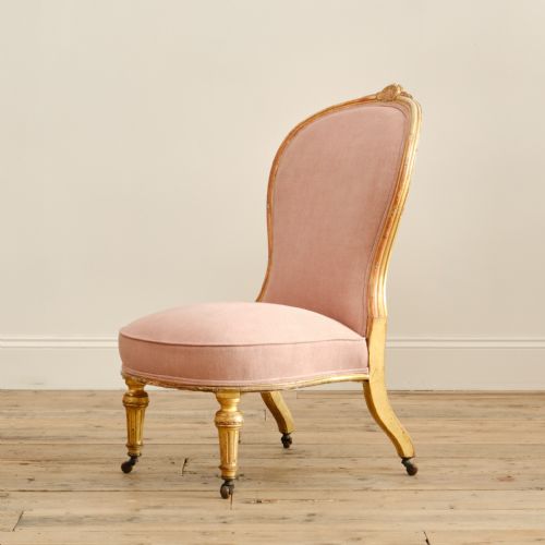 19TH CENTURY GILTWOOD SLIPPER CHAIR ATTRIBUTED TO LAMB OF MANCHESTER - ADDITIONAL PHOTO 2