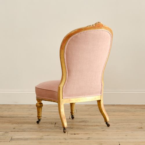 19TH CENTURY GILTWOOD SLIPPER CHAIR ATTRIBUTED TO LAMB OF MANCHESTER - ADDITIONAL PHOTO 4