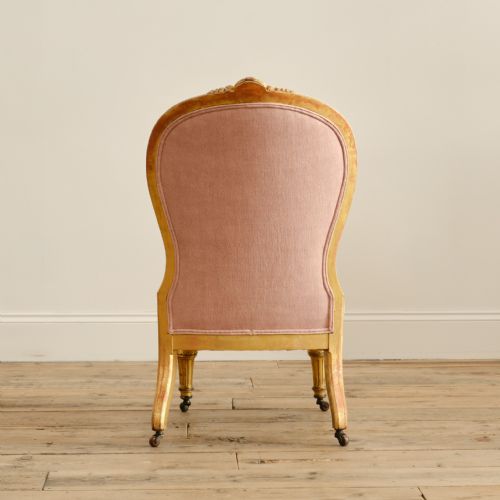 19TH CENTURY GILTWOOD SLIPPER CHAIR ATTRIBUTED TO LAMB OF MANCHESTER - ADDITIONAL PHOTO 5