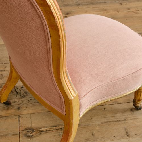 19TH CENTURY GILTWOOD SLIPPER CHAIR ATTRIBUTED TO LAMB OF MANCHESTER - ADDITIONAL PHOTO 9