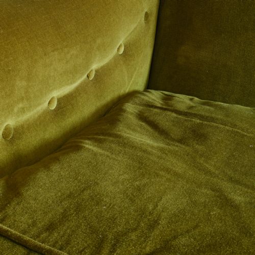 GREEN VELVET COUNTRY HOUSE SOFA C1930 - ADDITIONAL PHOTO 5