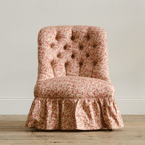 A LARGE MID 19TH CENTURY WALNUT SLIPPER CHAIR C1860 - ADDITIONAL PHOTO 1