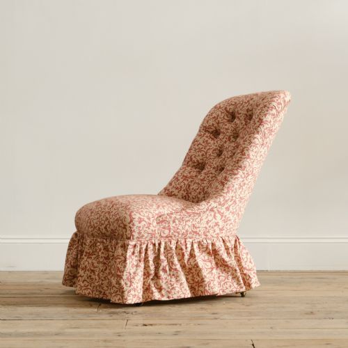 A LARGE MID 19TH CENTURY WALNUT SLIPPER CHAIR C1860 - ADDITIONAL PHOTO 2