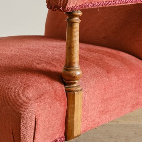 MID 19TH CENTURY HOWARD STYLE OPEN ARMCHAIR - ADDITIONAL PHOTO 8