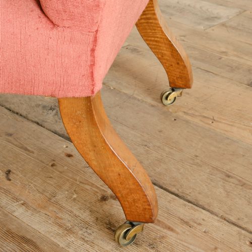 MID 19TH CENTURY HOWARD STYLE OPEN ARMCHAIR - ADDITIONAL PHOTO 10
