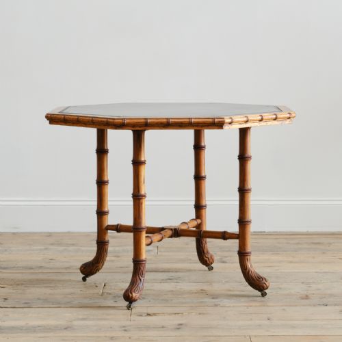 howard and sons faux bamboo pine centre table - CATEGORY: ANTIQUE TABLES - DATED 1870