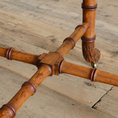 HOWARD AND SONS FAUX BAMBOO PINE CENTRE TABLE - ADDITIONAL PHOTO 8