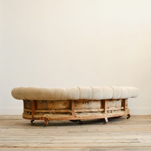 HOWARD AND SONS CRESCENT CHESTERFIELD SOFA C1860 - ADDITIONAL PHOTO 7