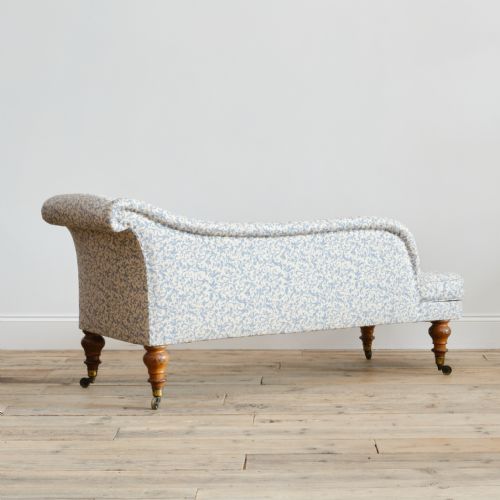 ANTIQUE ENGLISH REGENCY CHAISE LONGUE ATTR TO HOLLAND SONS - ADDITIONAL PHOTO 4