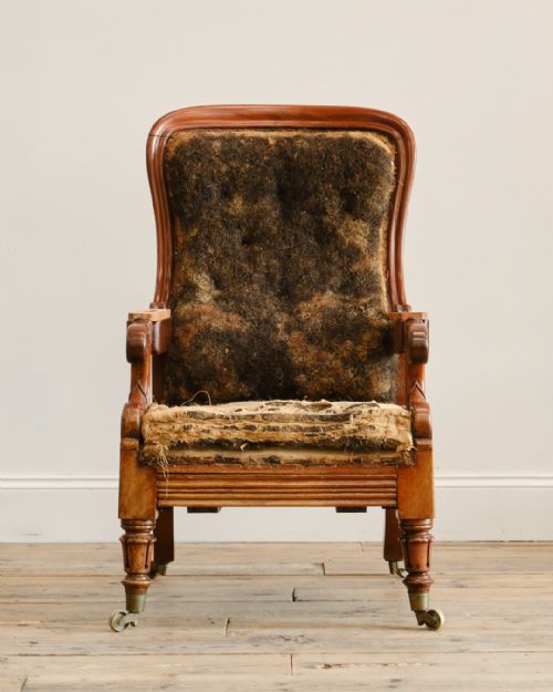 WILLIAM IV MAHOGANY RECLINING ARMCHAIR - ADDITIONAL PHOTO 1