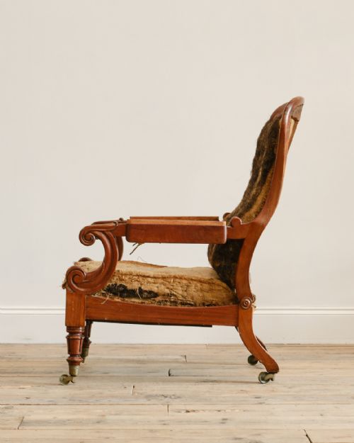 WILLIAM IV MAHOGANY RECLINING ARMCHAIR - ADDITIONAL PHOTO 2