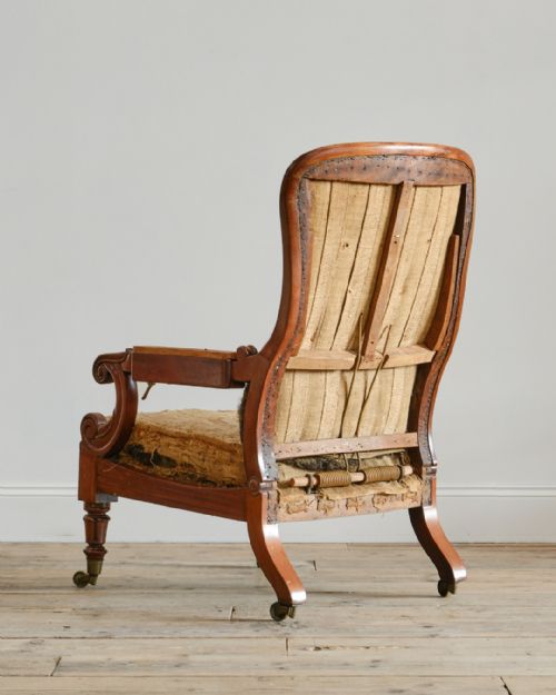 WILLIAM IV MAHOGANY RECLINING ARMCHAIR - ADDITIONAL PHOTO 4