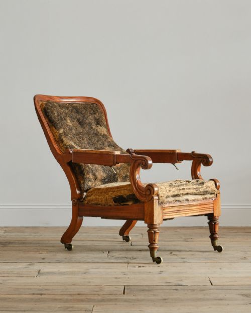 WILLIAM IV MAHOGANY RECLINING ARMCHAIR - ADDITIONAL PHOTO 14