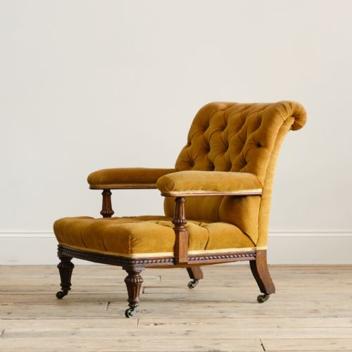19TH CENTURY HOLLAND AND SONS OPEN ARMCHAIR - ADDITIONAL PHOTO 2