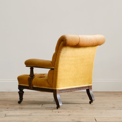 19TH CENTURY HOLLAND AND SONS OPEN ARMCHAIR - ADDITIONAL PHOTO 4
