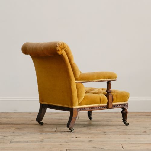 19TH CENTURY HOLLAND AND SONS OPEN ARMCHAIR - ADDITIONAL PHOTO 5