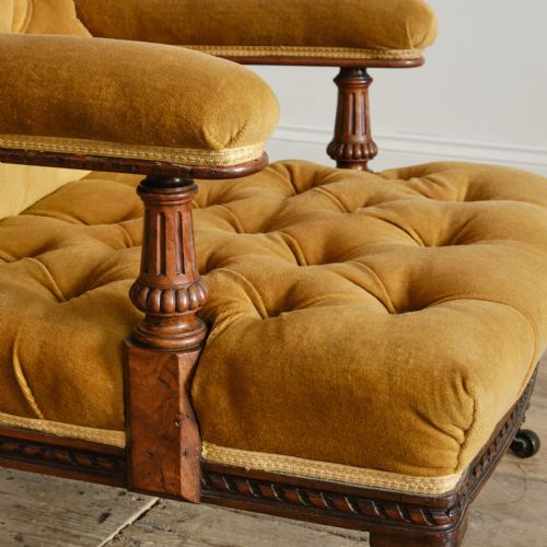 19TH CENTURY HOLLAND AND SONS OPEN ARMCHAIR - ADDITIONAL PHOTO 7