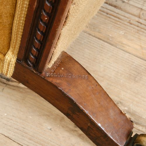 19TH CENTURY HOLLAND AND SONS OPEN ARMCHAIR - ADDITIONAL PHOTO 9