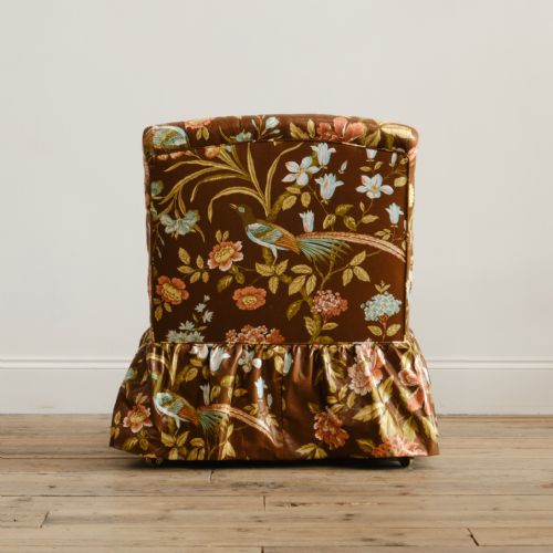 ANTIQUE WHYTOCK REID ARMCHAIR IN VINTAGE SANDERSON FLORAL CHINTZ - ADDITIONAL PHOTO 7