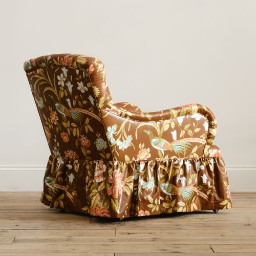 ANTIQUE WHYTOCK REID ARMCHAIR IN VINTAGE SANDERSON FLORAL CHINTZ - ADDITIONAL PHOTO 8