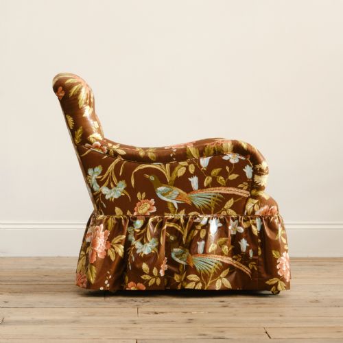 ANTIQUE WHYTOCK REID ARMCHAIR IN VINTAGE SANDERSON FLORAL CHINTZ - ADDITIONAL PHOTO 9