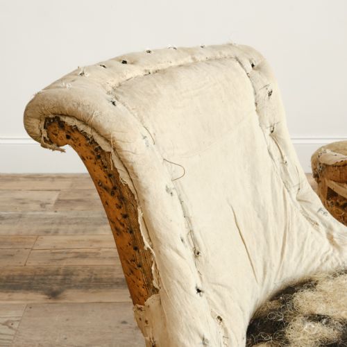PAIR OF 19TH CENTURY GILTWOOD SLIPPER CHAIRS - ADDITIONAL PHOTO 5