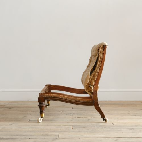 19TH CENTURY HOWARD STYLE SLIPPER SOFA - ADDITIONAL PHOTO 4