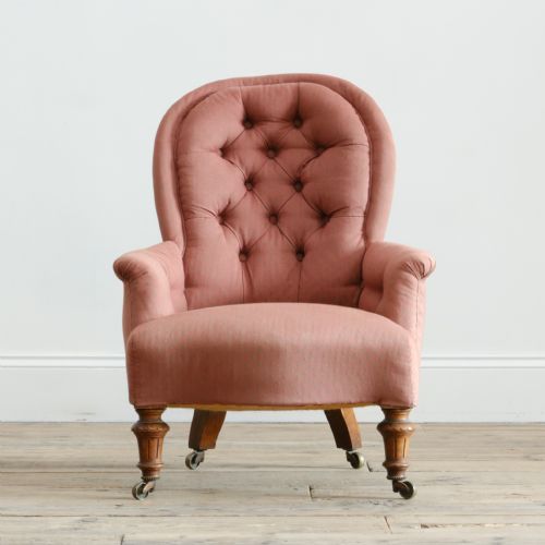 MID 19TH CENTURY IRON BACK ARMCHAIR - ADDITIONAL PHOTO 1