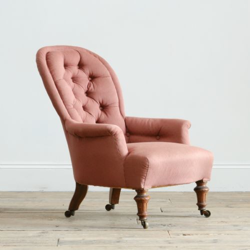 MID 19TH CENTURY IRON BACK ARMCHAIR - ADDITIONAL PHOTO 2