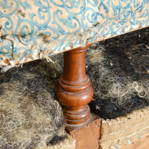 HOWARD AND SONS OPEN ARMCHAIR FROM POWDERHAM CASTLE DEVON - ADDITIONAL PHOTO 10