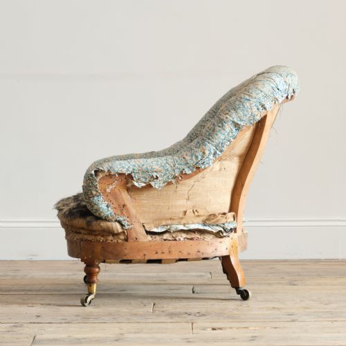 HOWARD AND SONS ARMCHAIR FROM POWDERHAM CASTLE DEVON - ADDITIONAL PHOTO 1