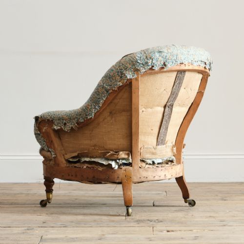 HOWARD AND SONS ARMCHAIR FROM POWDERHAM CASTLE DEVON - ADDITIONAL PHOTO 4