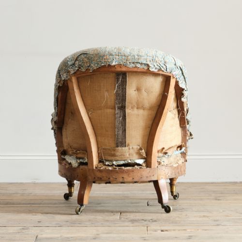 HOWARD AND SONS ARMCHAIR FROM POWDERHAM CASTLE DEVON - ADDITIONAL PHOTO 5