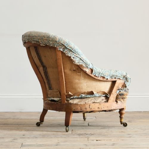 HOWARD AND SONS ARMCHAIR FROM POWDERHAM CASTLE DEVON - ADDITIONAL PHOTO 6