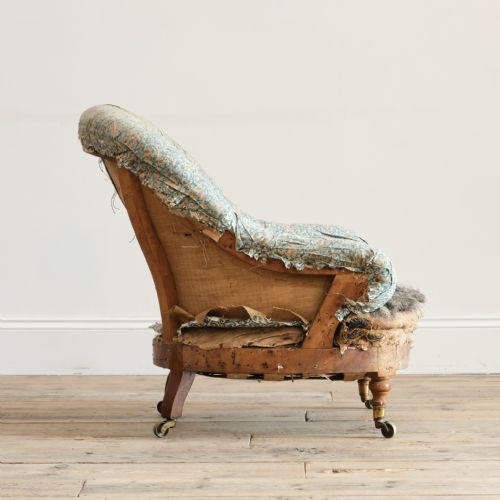 HOWARD AND SONS ARMCHAIR FROM POWDERHAM CASTLE DEVON - ADDITIONAL PHOTO 7