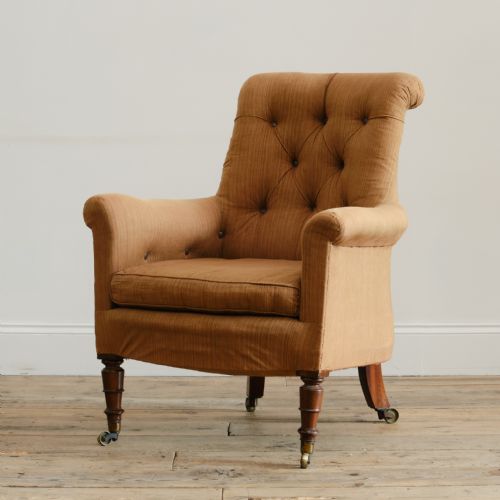 WILLIAM IV LIBRARY ARMCHAIR FROM POWDERHAM CASTLE DEVON - ADDITIONAL PHOTO 3