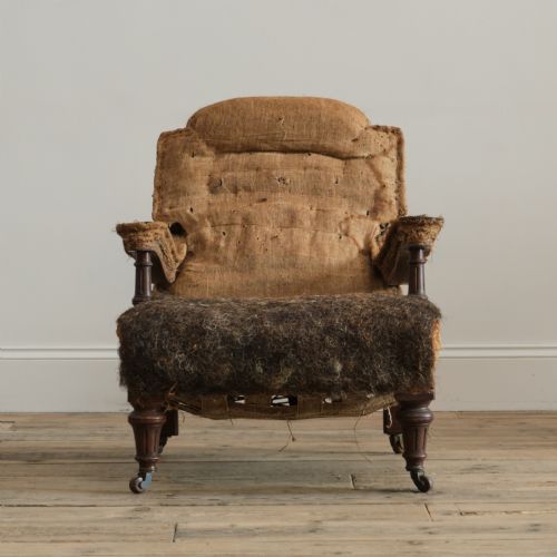19TH CENTURY HOWARD STYLE OPEN ARMCHAIR - ADDITIONAL PHOTO 1