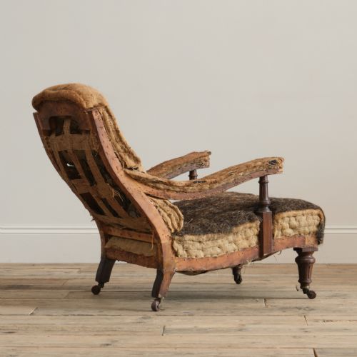 19TH CENTURY HOWARD STYLE OPEN ARMCHAIR - ADDITIONAL PHOTO 4