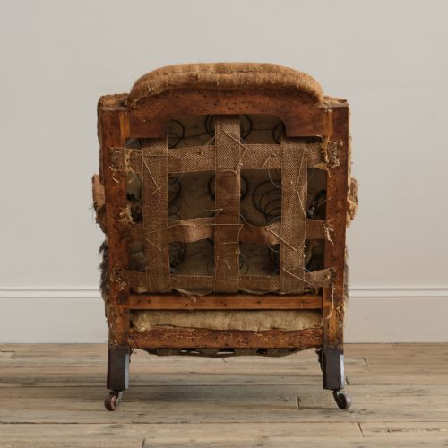 19TH CENTURY HOWARD STYLE OPEN ARMCHAIR - ADDITIONAL PHOTO 5